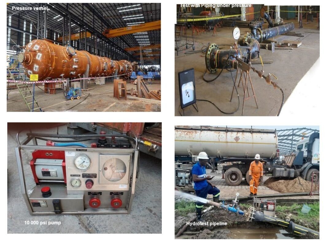 Inspection and hydro-testing of pressure vessels and piping
