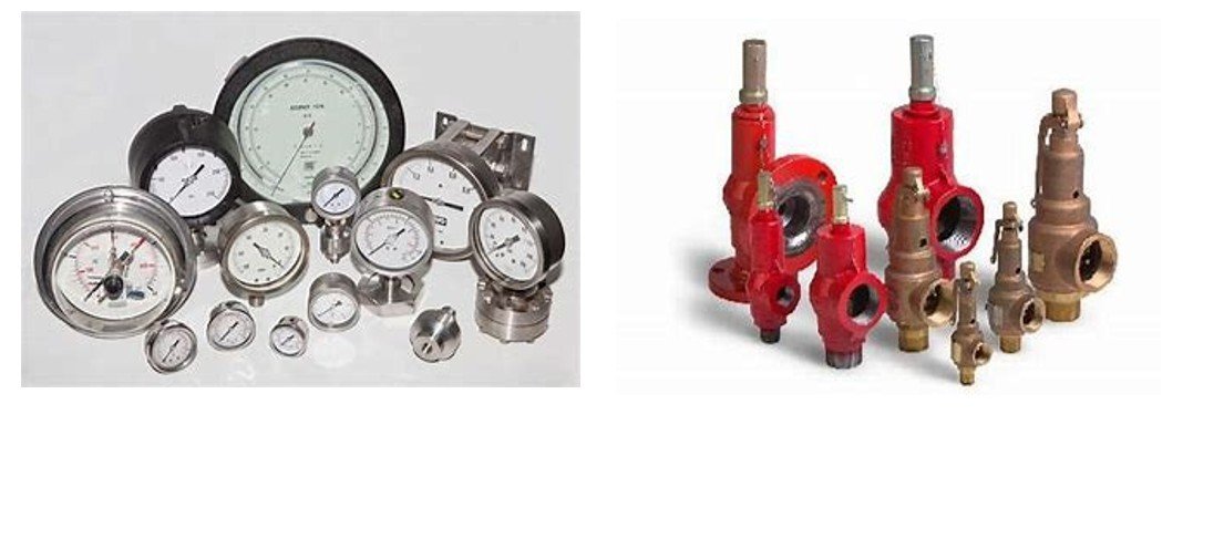 Calibration of pressure gauges and relief valves